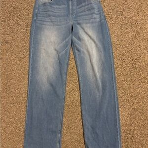 HALARA women Denim Blue Straight Jeans